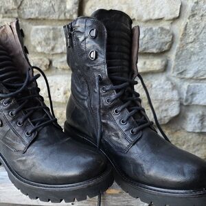 Nero Giardini Combat Boots Italian Leather NWT